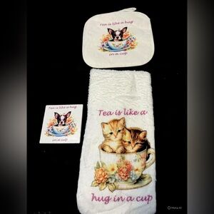 Kitchen Towel Set Tea is Like a Hug